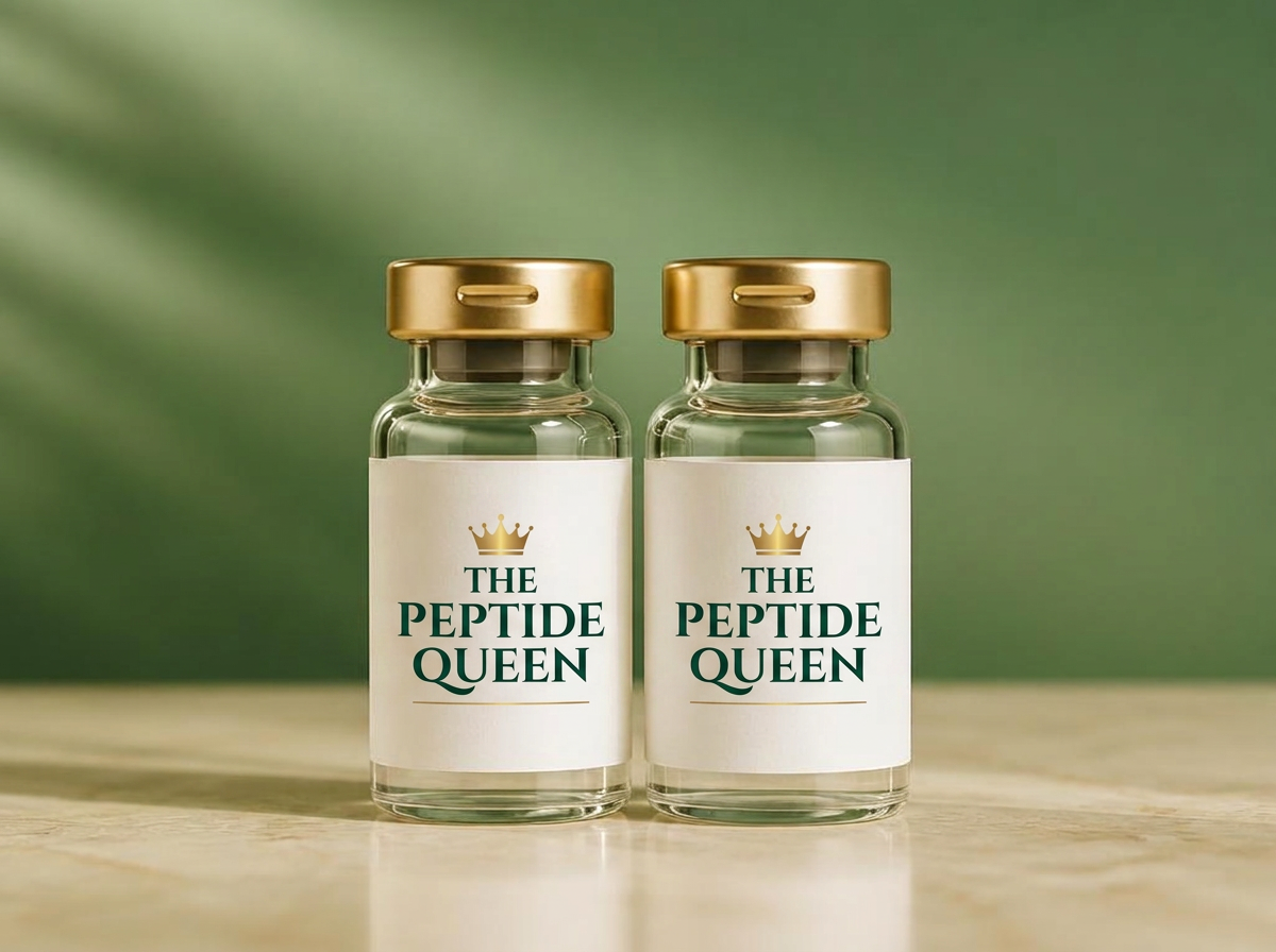Individual research peptide vials with branded labels